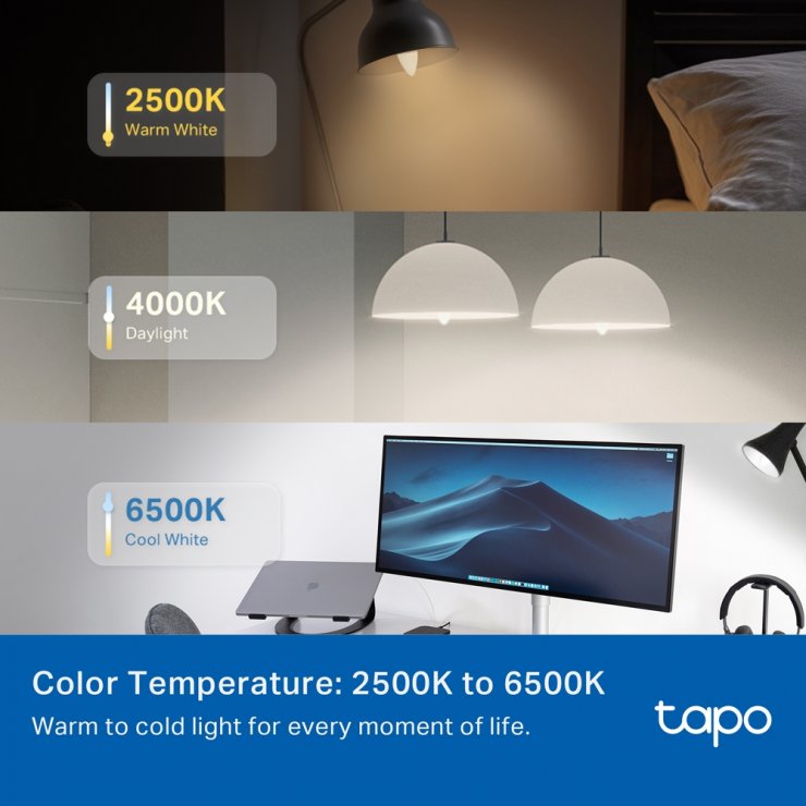 Imagine Set 2 buc bec inteligent multicolor WIFI, TP-LINK TAPO L430C(2-PACK)